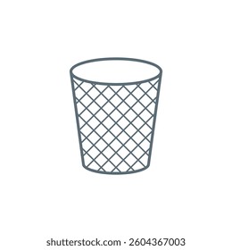 Trash Bin Trashcan Icon Vector Template