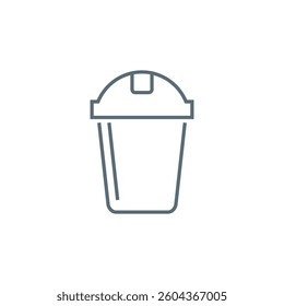 Trash Bin Trashcan Icon Vector Template