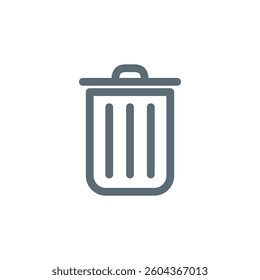 Trash Bin Trashcan Icon Vector Template