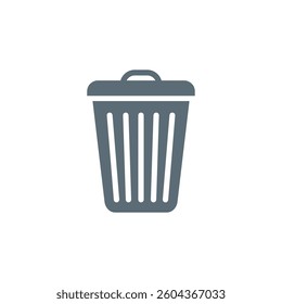 Trash Bin Trashcan Icon Vector Template