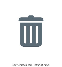Trash Bin Trashcan Icon Vector Template