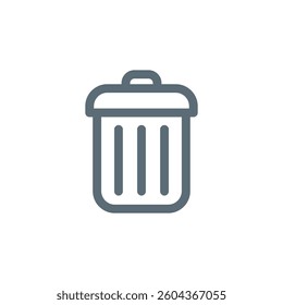 Trash Bin Trashcan Icon Vector Template