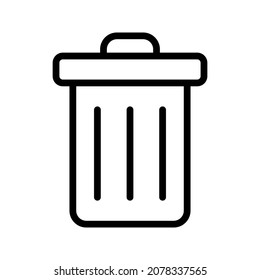 Trash Bin Vector Design Icon. Suitable for UI and UX Design