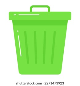 Trash bin vector design, icon of delete in trendy style