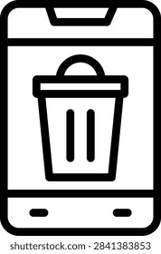 Trash Bin Vector Design Icon Style