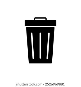 Trash bin. Vector dusbin sign trendy style illustration for web and app..eps