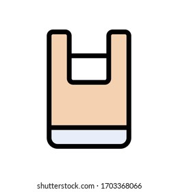 trash bin vector flat color icon 