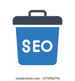 trash bin vector glyph color icon 