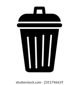 Icono De Glifo De Basura Para Uso Personal Y Comercial.
