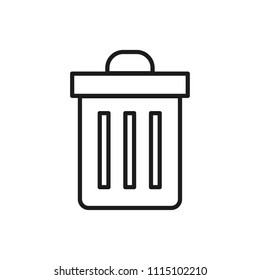 trash bin vector icon