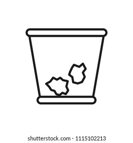 trash bin vector icon