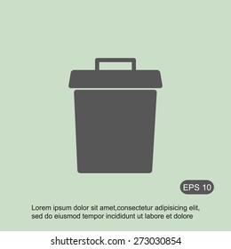 Trash bin vector icon