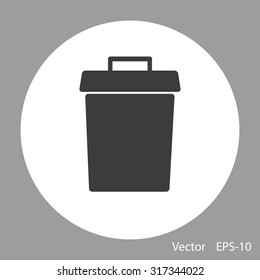 Trash bin vector icon