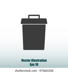 Trash bin vector icon