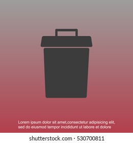 Trash bin vector icon