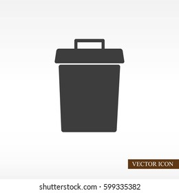 Trash bin vector icon