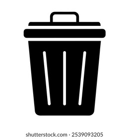 Trash bin vector icon design with  a white background