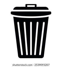 Trash bin vector icon design with  a white background
