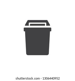 Trash bin vector icon. filled flat sign for mobile concept and web design. Kitchen garbage basket simple solid icon. Symbol, logo illustration. Pixel perfect vector graphics