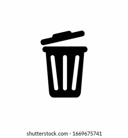 Trash Bin Vector Icon Garbage Dustbin Stock Vector (Royalty Free ...