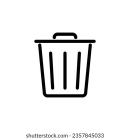 Trash bin   - vector icon garbage sign