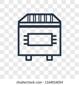 Trash bin vector icon isolated on transparent background, Trash bin logo concept
