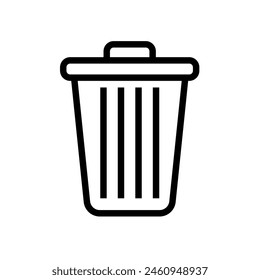 Trash bin - vector icon isolated