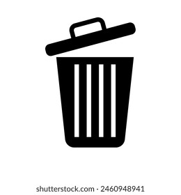 Trash bin - vector icon isolated