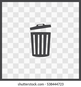 Trash bin vector icon. Isolated illustration. Business picture.