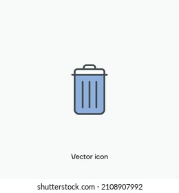 Trash bin vector icon. Premium quality.