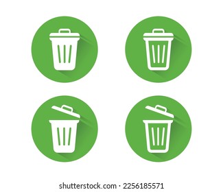 Trash bin vector icon. Recycle bin icon symbol. Dustbin icon in trendy flat design