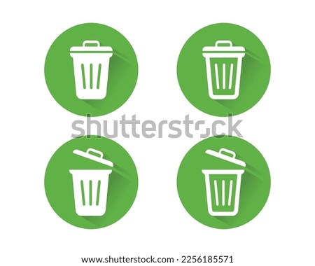 Trash bin vector icon. Recycle bin icon symbol. Dustbin icon in trendy flat design