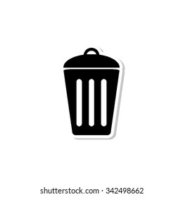 Trash bin - vector icon with shadow