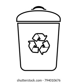 Trash bin - vector icon without  fill