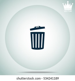 Trash bin  vector illustration.