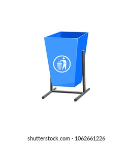 Trash bin vector illustration isolated on white background.