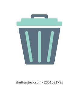 Trash bin. Vector isolated icons. Black vector trash dustbin sign icon isolated elements. Vector 10 eps.