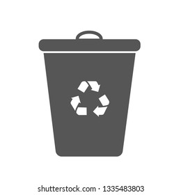 Trash bin vector. Recycle icon.