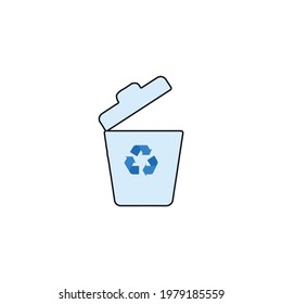 trash bin vector type icon