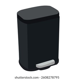 Trash Bin Vector.Pedal bin trash icon.