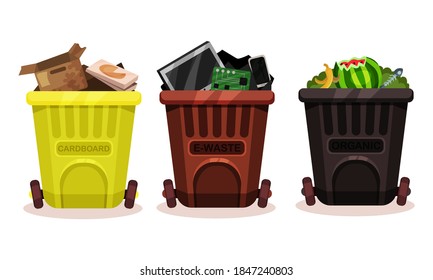 Bloques de basura llenos del conjunto de vectores de basura ordenados