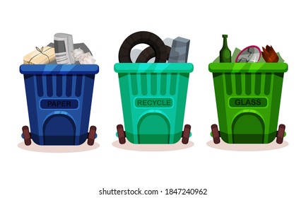 Bloques de basura llenos del conjunto de vectores de basura ordenados