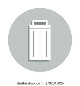 trash box badge icon. Simple glyph, flat vector of web icons for ui and ux, website or mobile application