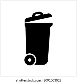 Trash box icon isolated. Recycled symbol. Vector stock illustration. EPS 10