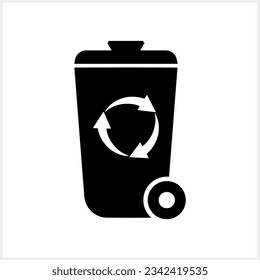 Trash box icon isolated. Recycled symbol. Vector stock illustration. EPS 10