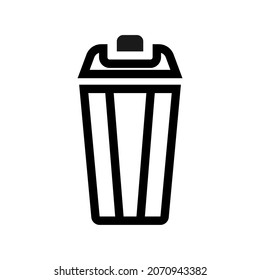 trash box icon on white background