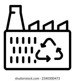 Trash box icon outline vector. Waste bin. Plastic garbage