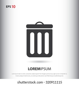 Trash box icon for web and mobile
