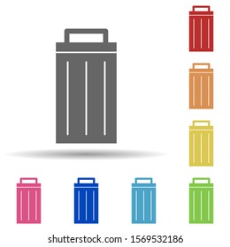 Trash box in multi color style icon. Simple glyph, flat vector of web icons for ui and ux, website or mobile application