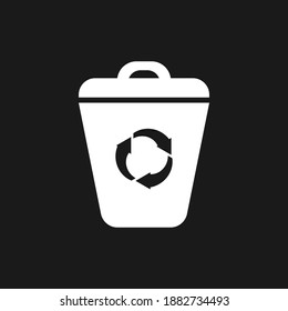Trash box set icon. Recycled symbol. Vector stock illustration. EPS 10